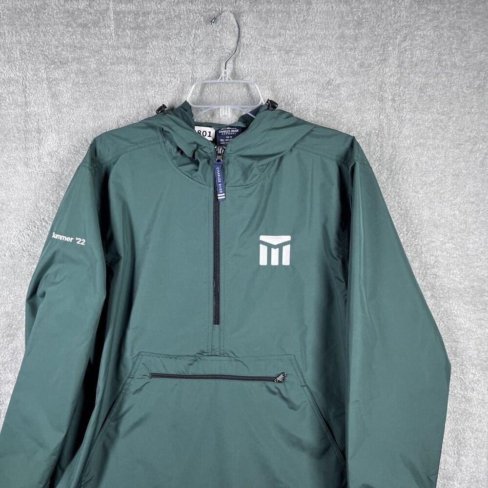 Charles River Adult Pack-N-Go Pullover Size M Green Wind & Water-Resistant NEW - Picture 9 of 12